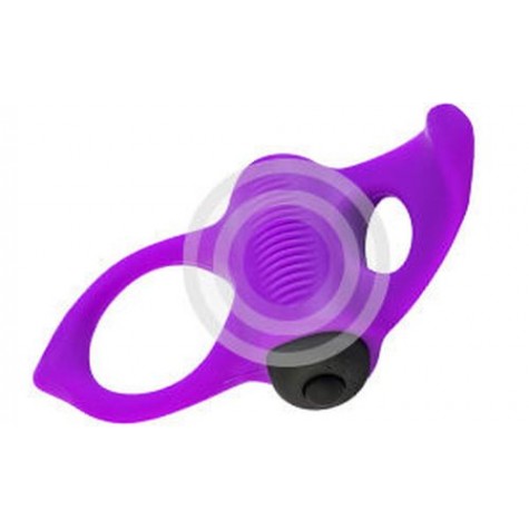 Фиолетовое эрекционное виброкольцо Lingus MAX